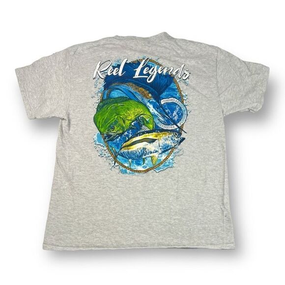 Reel Legendary Fish T Shirt Size Large - Picture 1 of 6